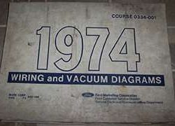 1974 Mercury Cougar Large Format Electrical Wiring Diagrams Manual