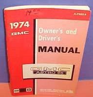 1974 GMC Astro 95 Heavy Duty Truck Owner's Manual