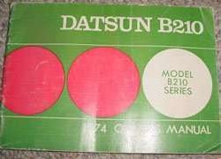 1974 Datsun B210 Owner's Manual