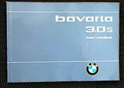 1974 BMW Bavaria, 3.0s Owner's Manual