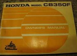 1974 Honda CB350F1 350 Four Motorcycle Owner's Manual