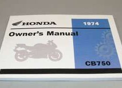 1974 Honda CB750K4 750 Four Motorcycle Owner's Manual