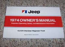 1974 Jeep Truck Owner Operator User Guide Manual