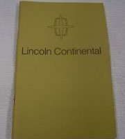 1974 Lincoln Continental Owner's Manual