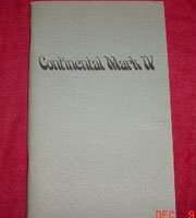 1974 Lincoln Continental Mark IV Owner's Manual