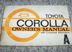 1974 Toyota Corolla Owner's Manual