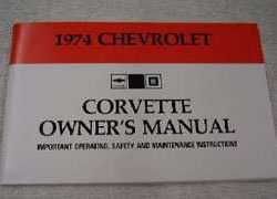 1974 Chevrolet Corvette Owner's Manual