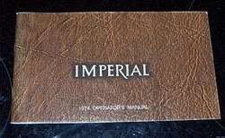 1974 Chrysler Imperial Owner's Manual