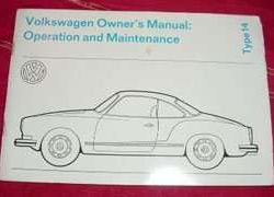 1974 Volkswagen Karmann Ghia Owner's Manual