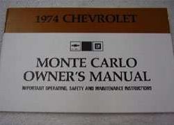 1974 Chevrolet Monte Carlo Owner's Manual