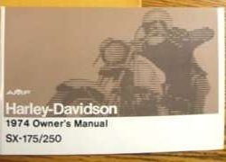 1974 Harley Davidson SS-175 & SX-250 Owner's Manual