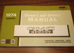 1974 GMC Sprint Owner's Manual