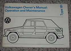 1974 Volkswagen Thing Owner's Manual