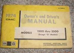 1974 GMC Truck Models 1500-3500 Owner's Manual