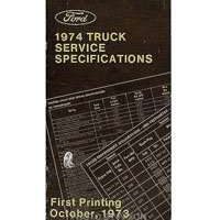 1974 Ford C-Series Truck Specificiations Manual