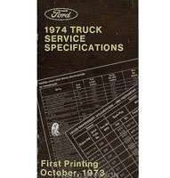1974 Ford F-250 Truck Specificiations Manual