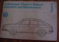 1974 Volkswagen Type 4 Owner's Manual