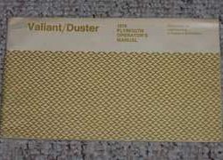 1974 Plymouth Valiant, Duster & Scamp Owner's Manual