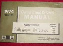 1974 GMC Vandura & Rally Owner's Manual