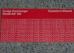 1974 Dodge Ramcharger Owner's Manual
