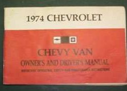 1974 Chevrolet Van Owner's Manual