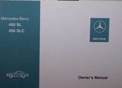 1974 Mercedes Benz 450SL & 450SLC Owner's Manual