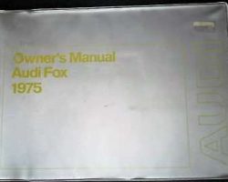 1975 Audi Fox Owner's Manual