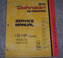 1975 Johnson Outboards 115 HP Models Parts Catalog