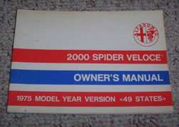 1975 Alfa Romeo 2000 Spider Veloce Owner's Manual