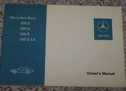 1975 Mercedes Benz 240D & 240D 3.0 Euro Models Owner's Manual