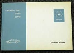 1976 Mercedes Benz 300D Owner's Manual