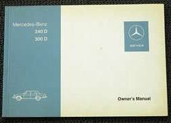 1975 Mercedes Benz 240D Owner's Manual