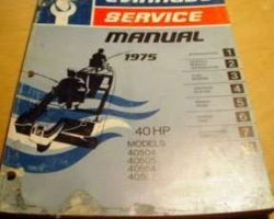 1975 Evinrude 40 HP Models Service Manual