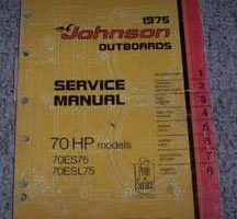 1975 Johnson 70 HP Outboard Motor Shop Service Repair Manual