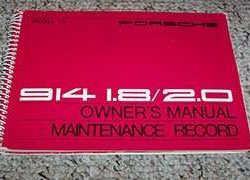 1975 Porsche 914 1.8 & 2.0 Owner's Manual