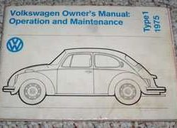 1975 Volkswagen Beetle Owner's Manual