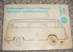 1975 Volkswagen Bus/Transporter Owner's Manual