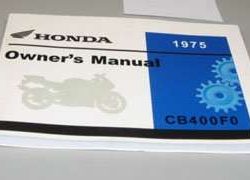 1975 Honda CB400F0 Motorcycle Owner's Manual