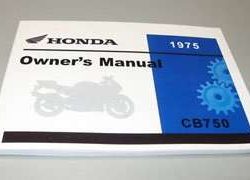 1975 Honda CB750K5 750 Four Motorcycle Owner's Manual
