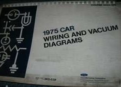 1975 Ford Mustang Large Format Electrical Wiring Diagrams Manual