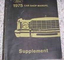 1975 Ford Granada Service Manual Supplement
