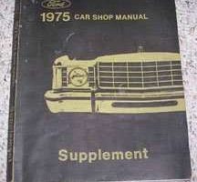 1975 Ford Maverick Service Manual Supplement