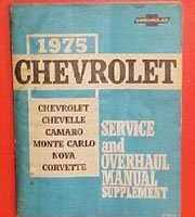 1975 Chevrolet Monte Carlo Service Manual Supplement
