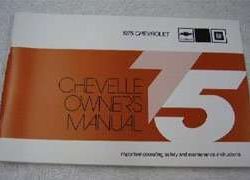 1975 Chevrolet Chevelle, Malibu, El Camino Owner's Manual