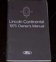 1975 Lincoln Continental Owner's Manual
