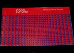 1975 Dodge Coronet Owner's Manual