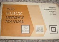1975 Buick Riviera, LeSabre, Electra, Estate Wagon Owner's Manual