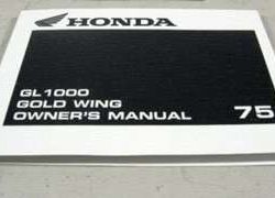1975 Honda GL1000 Gold Wing Motorcycle Owner's Manual