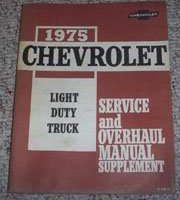 1975 Chevrolet Light Duty Truck Service & Overhaul Manual Supplement