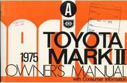 1975 Toyota Mark II Owner's Manual